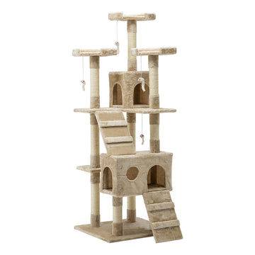 i.Pet Cat Tree 180cm Trees Scratching Post Scratcher Tower Condo House Furniture Wood Beige i.Pet